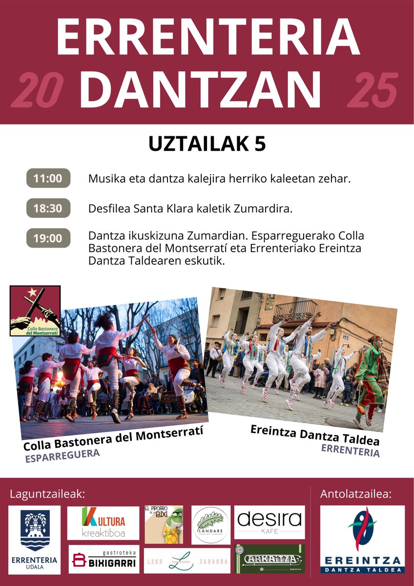 Herriko kaleak dantzaz beteko ditu Errenteria Dantzan jaialdiak larunbatean ow.ly/SfNE50WiXY1
