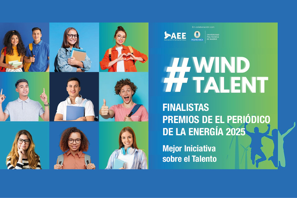 WIND TALNET organizado por la AEE y UPM finaista de los premios de El Periódico de la Energía.
El día 9 de julio a las 19:30 horas tendrá lugar "La Noche de la Energía"  se entregarán los premios de todas las modalidades  consultar en este enlace lnkd.in/dx_7wTUx