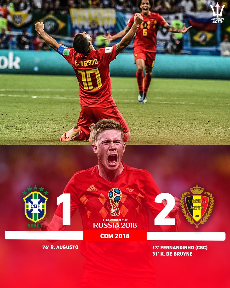 Diables Rouges Actu 🇧🇪 (@diablesactu) on Twitter photo 🇧🇪 🔙 Il y a 7 ans, la Belgique éliminait le Brésil en quart de finale du Mondial 2018. 🌟🇧🇷
📸 <a href="/FIFAWorldCup/">FIFA World Cup</a> 🇧🇪 🔙 Il y a 7 ans, la Belgique éliminait le Brésil en quart de finale du Mondial 2018. 🌟🇧🇷
📸 <a href="/FIFAWorldCup/">FIFA World Cup</a>