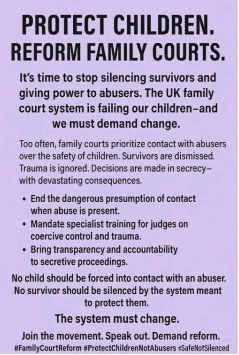 Sarah Taylor (@sarahtaylo89428) on Twitter photo Tornado Tuesday again! Fill social media and tag your
MP's and senior leaders! Send this letter to your MP's
and anyone in power you think will want to help
mothers and children being abused through post
separation abuse.
<a href="/AlexDaviesJones/">Alex Davies-Jones MP</a> <a href="/MoJGovUK/">Ministry of Justice</a> <a href="/MarieTidball/">Dr Marie Tidball MP</a>
<a href="/jessphillips/">Jess Phillips</a> Tornado Tuesday again! Fill social media and tag your
MP's and senior leaders! Send this letter to your MP's
and anyone in power you think will want to help
mothers and children being abused through post
separation abuse.
<a href="/AlexDaviesJones/">Alex Davies-Jones MP</a> <a href="/MoJGovUK/">Ministry of Justice</a> <a href="/MarieTidball/">Dr Marie Tidball MP</a>
<a href="/jessphillips/">Jess Phillips</a>