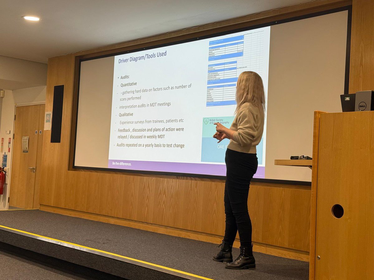 QualityNCA's tweet image. Next on the agenda we have Katie Young from the British Society of Echocardiology presenting their project on achieving BSE departmental accreditation in both tranthoraic echocardiography and training.