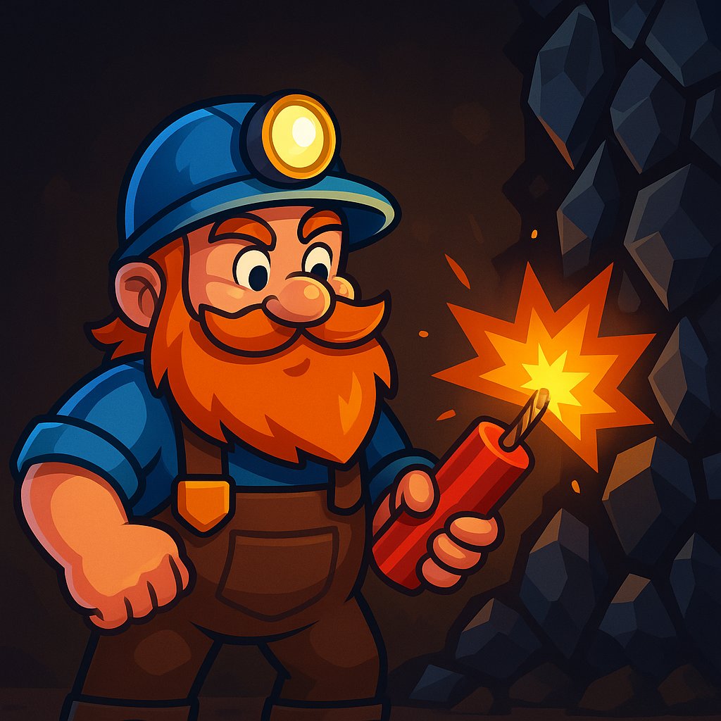 💣 USE TNT TO BLAST THROUGH OBSTACLES! 💎💥

Stuck behind tough obsidian tiles? It’s time to bring out the big booms.
TNT is the most powerful tool in Miner’s Rush, capable of blowing up obsidian and unlocking new paths to deeper treasures! 🚀
Here’s what TNT can do:
🔥 Break