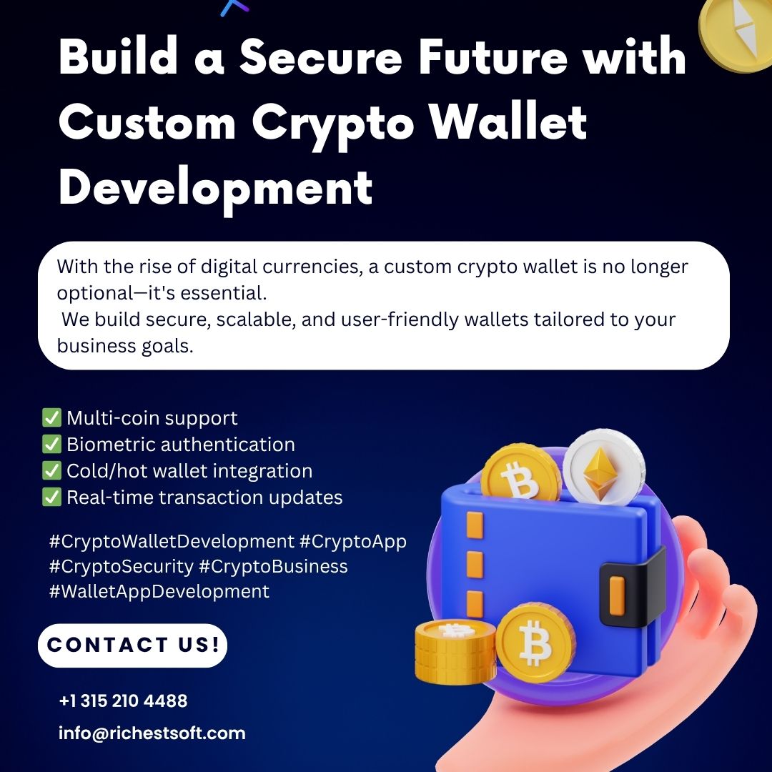 elaniewilliams's tweet image. With the rise of digital currencies, a custom crypto wallet is no longer optional—it&apos;s essential.
We build secure, scalable, and user-friendly wallets tailored to your business goals.

Click here to Learn More: bit.ly/4jqocbJ

#CryptoWalletDevelopment  #CryptoApp
