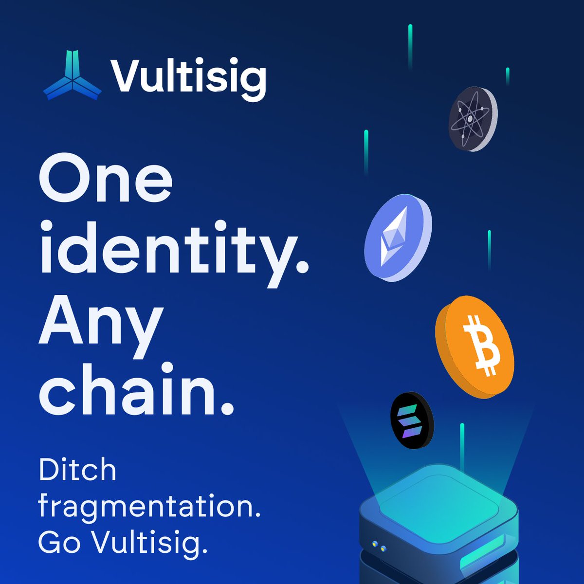 Vultisig supports one vault across:
✅ Bitcoin
✅ Ethereum
✅ Solana
✅ TRON

No separate wallets. No contract-based multisigs.
Just one cryptographic identity—globally valid, chain-agnostic.