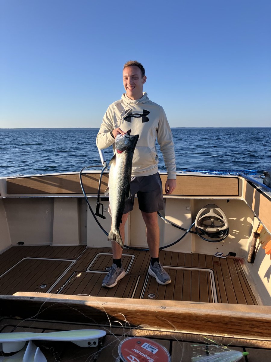 My nephew with the biggest so far at 19lbs!