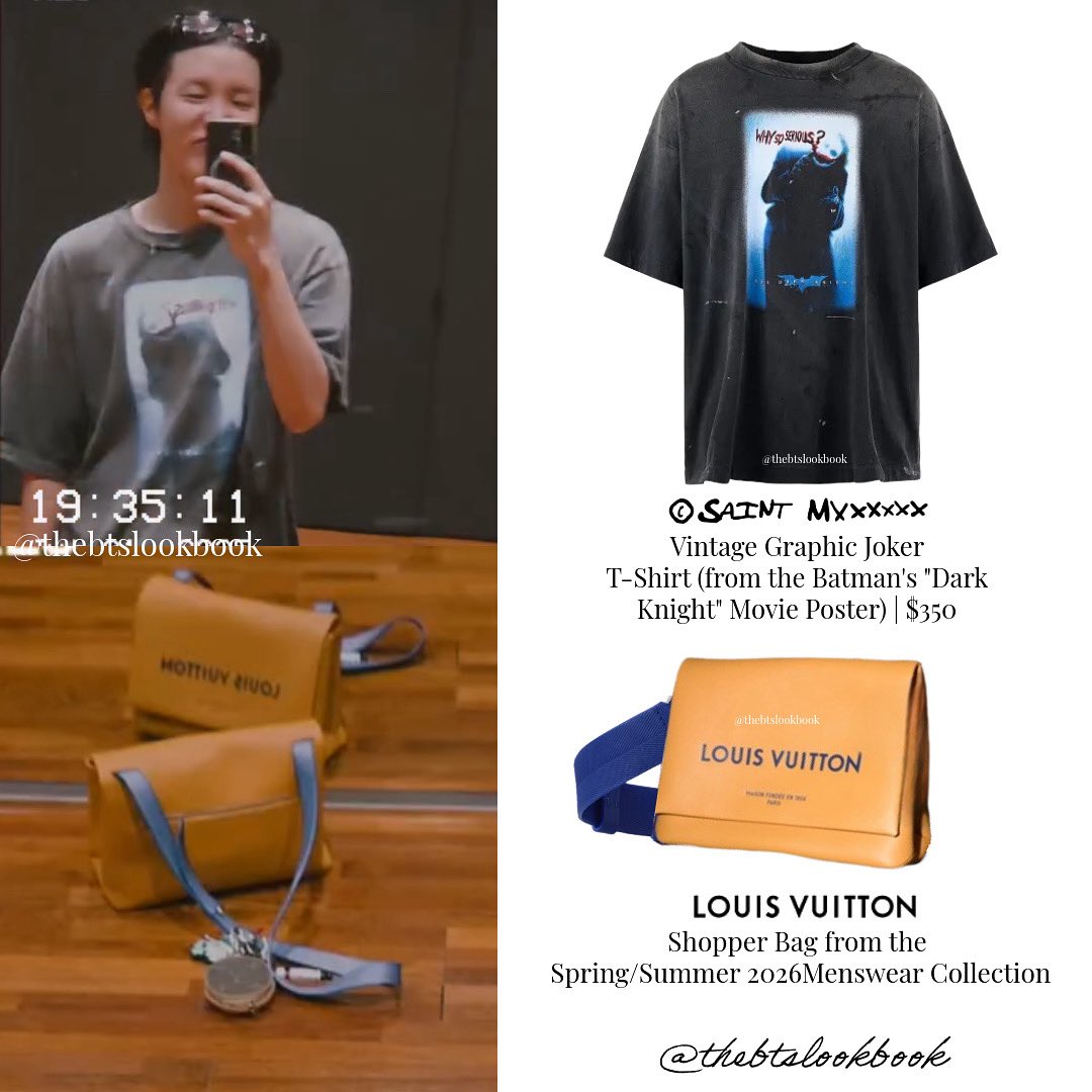 BTS MOS ONE Tシャツ M XL j-hope wearing Saint Mxxxxxx “Vintage Joker T-Shirt” and