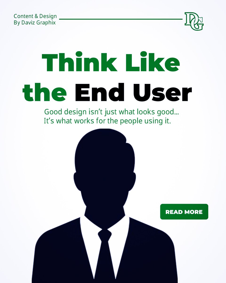 Design reminder for every creative 👇

It’s not about what you like.
It’s about what your audience needs. 💻📲

✅ Who’s seeing it?
✅ On what platform?
✅ What action do you want?

User-first design always wins.