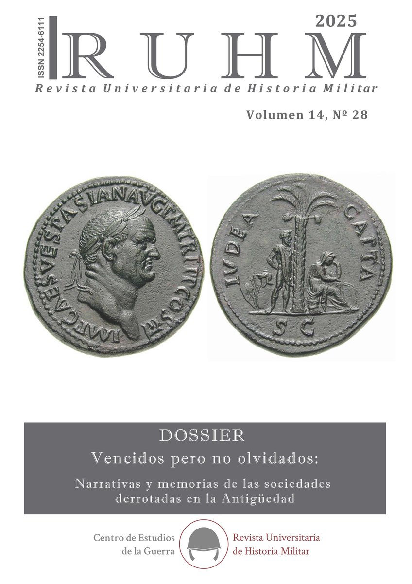 🎉¡Ya está disponible el nuevo número de la RUHM!🎊

El monográfico coord. por Patri Bou (<a href="/p_bper/">P</a>) reinterpreta la guerra en el mundo antiguo desde la perspectiva de los vencidos, cuestionando las narrativas heroicas y rescatando su agencia. 

🔗 ruhm.es/index.php/RUHM…
