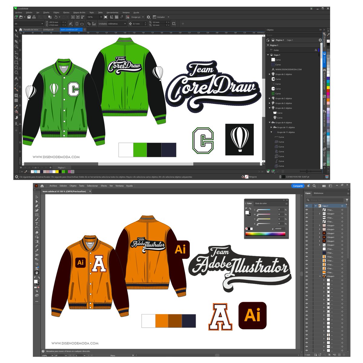 DisenoModaDig's tweet image. ¿Diseñas moda con software vectorial? 💻✂️
¿Eres del Team Illustrator o del Team CorelDRAW?🤩
Todo el contenido digital del libro -Diseño Digital de Moda- puede utilizarse tanto en Illustrator como en CorelDRAW + info disenodemoda.com #diseño #adobeillustrator  #coreldraw