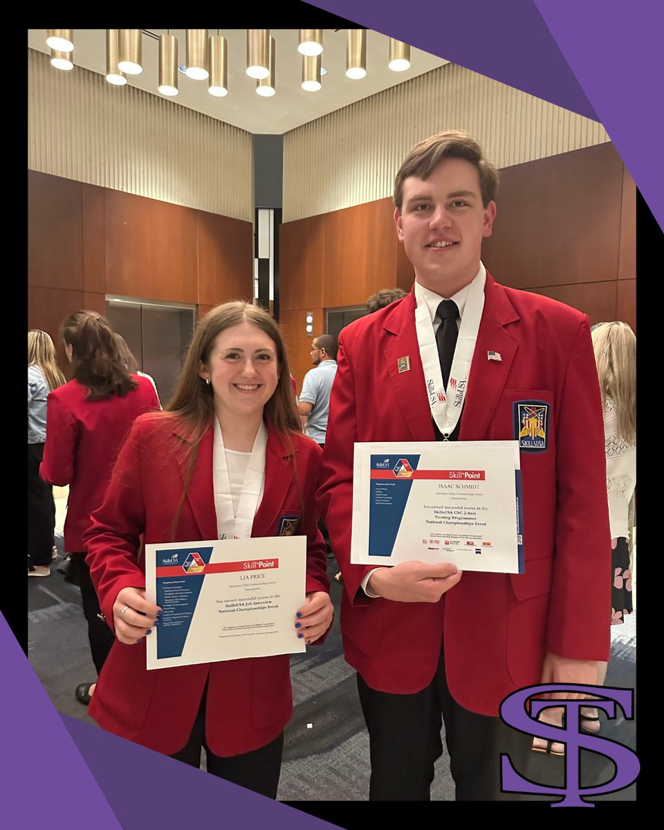 shawtech_hs's tweet image. SkillsUSA National Champions! Congrats to Lia Price (Business Tech &amp;amp; Marketing &apos;25) &amp;amp; Isaac Schmidt (Advanced Manufacturing) for winning GOLD at Nationals in Atlanta! Thank you to all Rams who represented Shawsheen with skill &amp;amp; professionalism.
#WeAreShawsheen #ShawTechSuccess