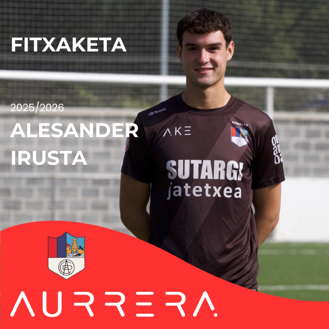 Aurtengo bigarren fitxaketa gertutik dator, Markina-Xemeindik hain zuzen.

Indartsun aritu zen iazko denboraldian, Jubenilen Nazional ligan.

🧤⚽️🥅 𝐀𝐋𝐄𝐒𝐀𝐍𝐃𝐄𝐑 𝐈𝐑𝐔𝐒𝐓𝐀

2️⃣0️⃣2️⃣5️⃣-2️⃣0️⃣2️⃣6️⃣

#AurreraBeti 🔴🔵