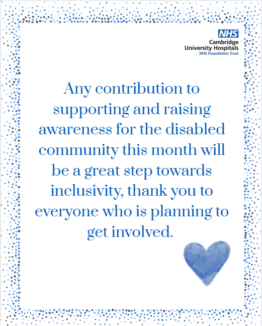 CUHWorkOpportunities (@cuhworkoppsteam) on Twitter photo Today marks the start of Disability Pride Month! Please join us in raising awareness for the cause. ❤
#disabilitypridemonth #disabilityawareness <a href="/CUH_NHS/">Cambridge University Hospitals NHS</a> <a href="/CUH_Careers/">CUH Careers</a> Today marks the start of Disability Pride Month! Please join us in raising awareness for the cause. ❤
#disabilitypridemonth #disabilityawareness <a href="/CUH_NHS/">Cambridge University Hospitals NHS</a> <a href="/CUH_Careers/">CUH Careers</a>