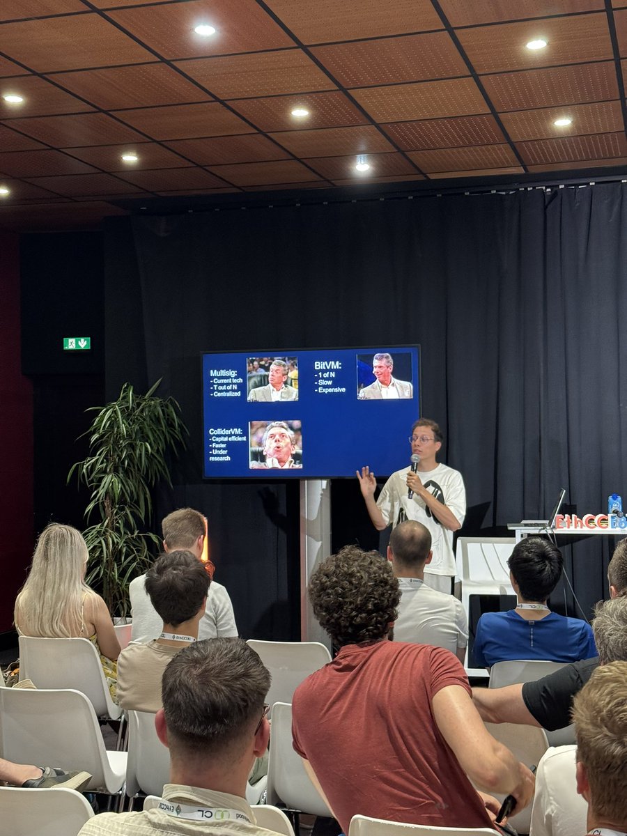 Alexander John Lee (@alexanderlee314) on Twitter photo Super cool talk by <a href="/scottpiriou/">pscott.eth ⚡️| ✨</a> about creating a stable coin backed by Bitcoin
Still think there is a way to integrate atomic swaps and hashed time lock Bitcoin scripts (HTLC) into this architecture, might enable more efficient pricing Super cool talk by <a href="/scottpiriou/">pscott.eth ⚡️| ✨</a> about creating a stable coin backed by Bitcoin
Still think there is a way to integrate atomic swaps and hashed time lock Bitcoin scripts (HTLC) into this architecture, might enable more efficient pricing