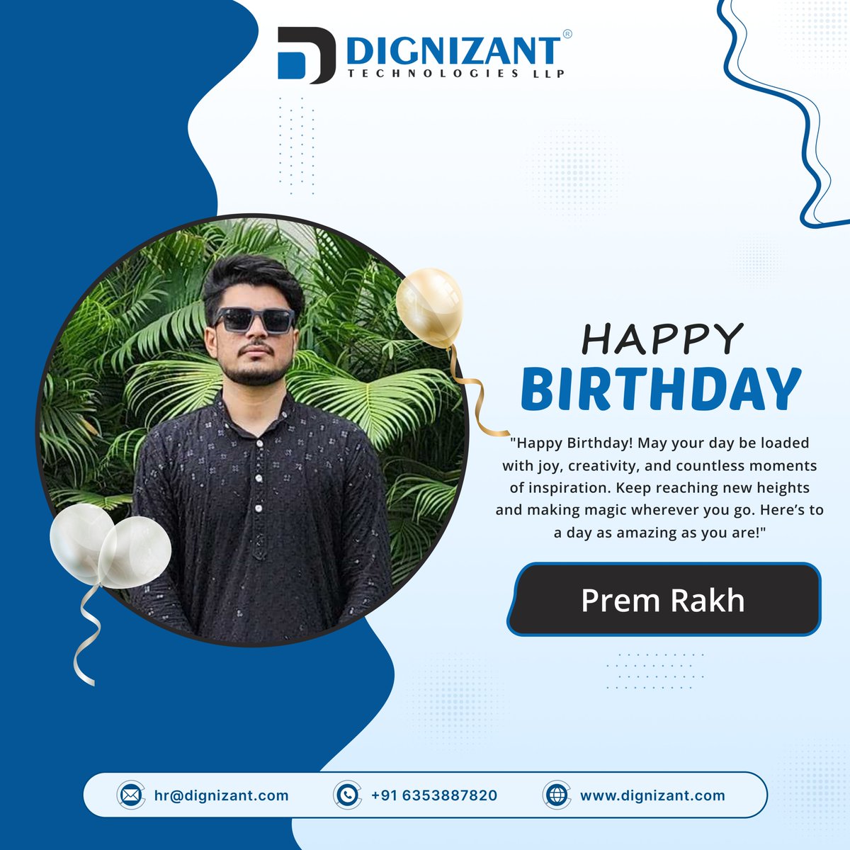 Dignizant Technologies (@dignizant) on Twitter photo ๐๐ฎ๐ฝ๐ฝ๐ ๐๐ถ๐ฟ๐๐ต๐ฑ๐ฎ๐ ๐๐ผ ๐ฃ๐ฟ๐ฒ๐บ ๐ฅ๐ฎ๐ธ๐ต๐๐
Wishing you a fantastic day filled with joy, laughter, and wonderful memories! ๐ผ๐๐
#HappyBirthday #TeamDignizant #WorkplaceCelebration #Cake #HBD #EmployeeAppreciation #BirthdayWishes #TeamSpirit #DignizantFamily ๐๐ฎ๐ฝ๐ฝ๐ ๐๐ถ๐ฟ๐๐ต๐ฑ๐ฎ๐ ๐๐ผ ๐ฃ๐ฟ๐ฒ๐บ ๐ฅ๐ฎ๐ธ๐ต๐๐
Wishing you a fantastic day filled with joy, laughter, and wonderful memories! ๐ผ๐๐
#HappyBirthday #TeamDignizant #WorkplaceCelebration #Cake #HBD #EmployeeAppreciation #BirthdayWishes #TeamSpirit #DignizantFamily