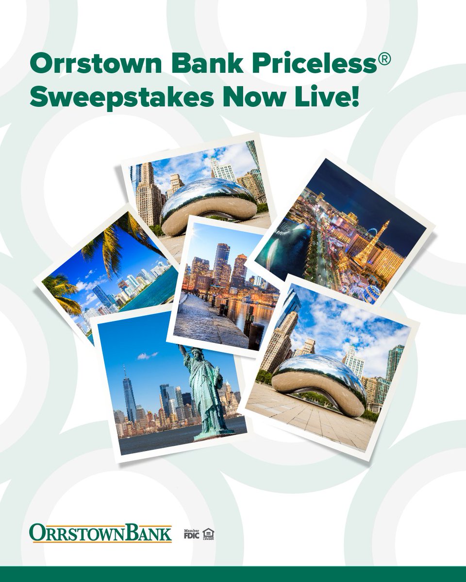 Join the Orrstown Bank Priceless® Sweepstakes! Use your Debit Mastercard® by 9/30 for a chance to win! Learn more: orrstown.com/sweepstakes?ut…