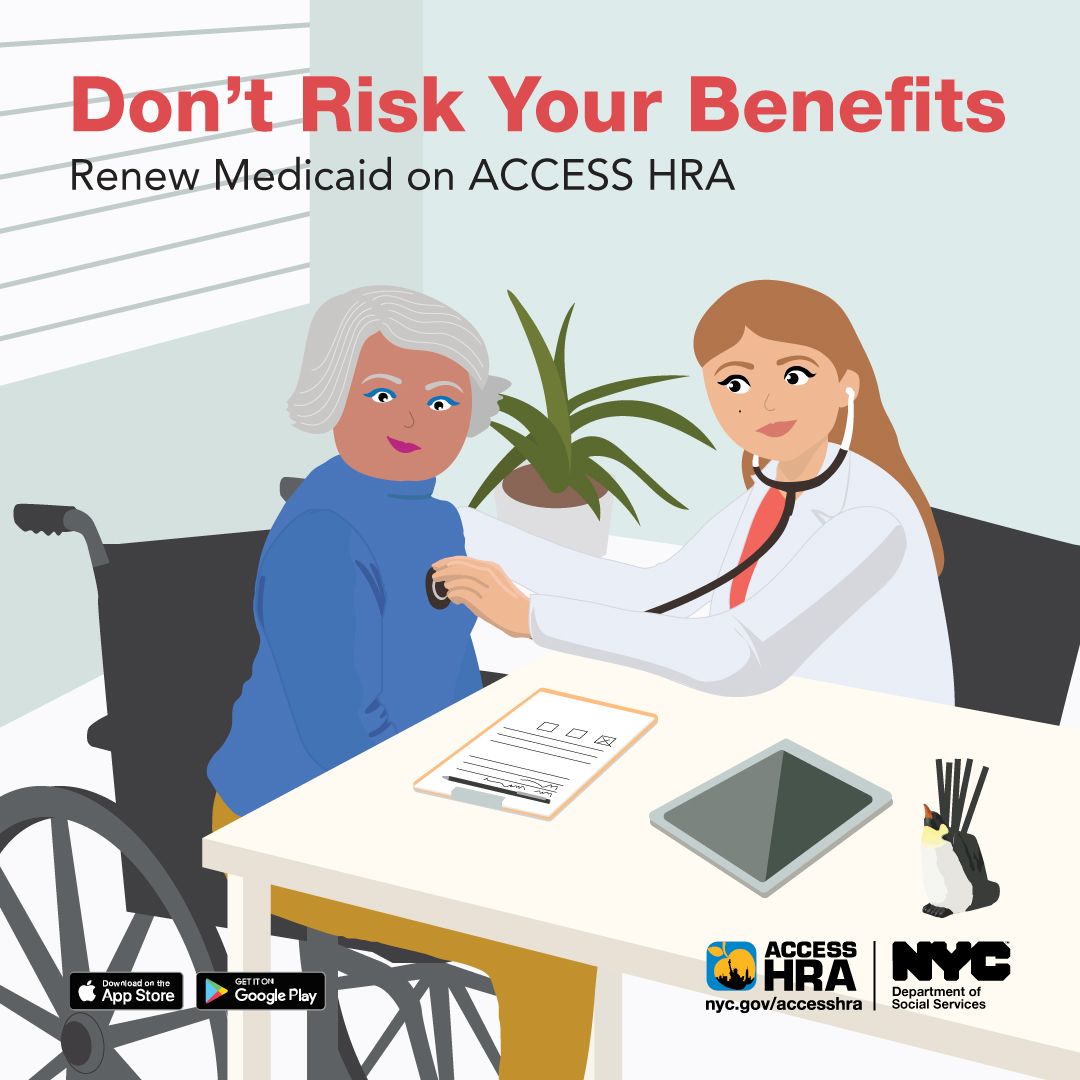 NYCDHS's tweet image. Medicaid renewal rules have changed! Miss the deadline on your HRA notice and you’ll lose coverage + must reapply.
Renew now: nyc.gov/accesshra
Questions? Call 888-692-6116
#ACCESSHRA #MedicaidRenewal
