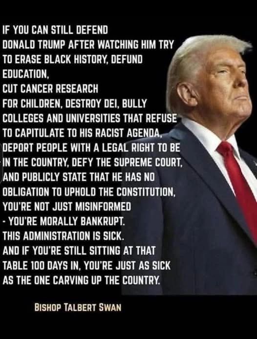 TheDemCoalition's tweet image. No lies detected from Bishop Talbert Swan.

#ResistTrump