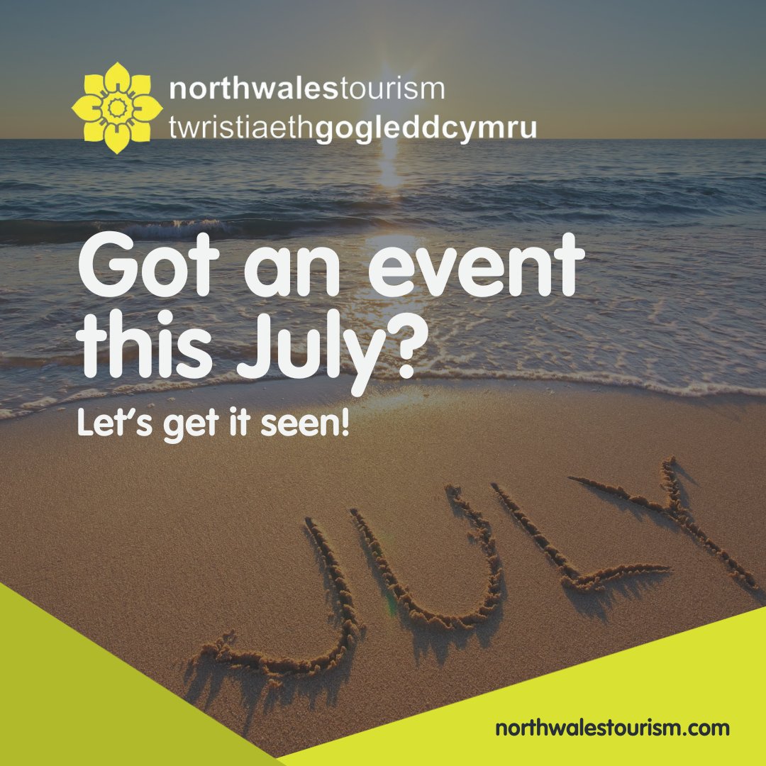 🌟 Got an event this July? Let’s get it seen!

gonorthwales.co.uk/whats-on/submi…

#NorthWalesTourism #UpdateYourListing #SupportLocalTourism #TourismBusiness #JoinUs