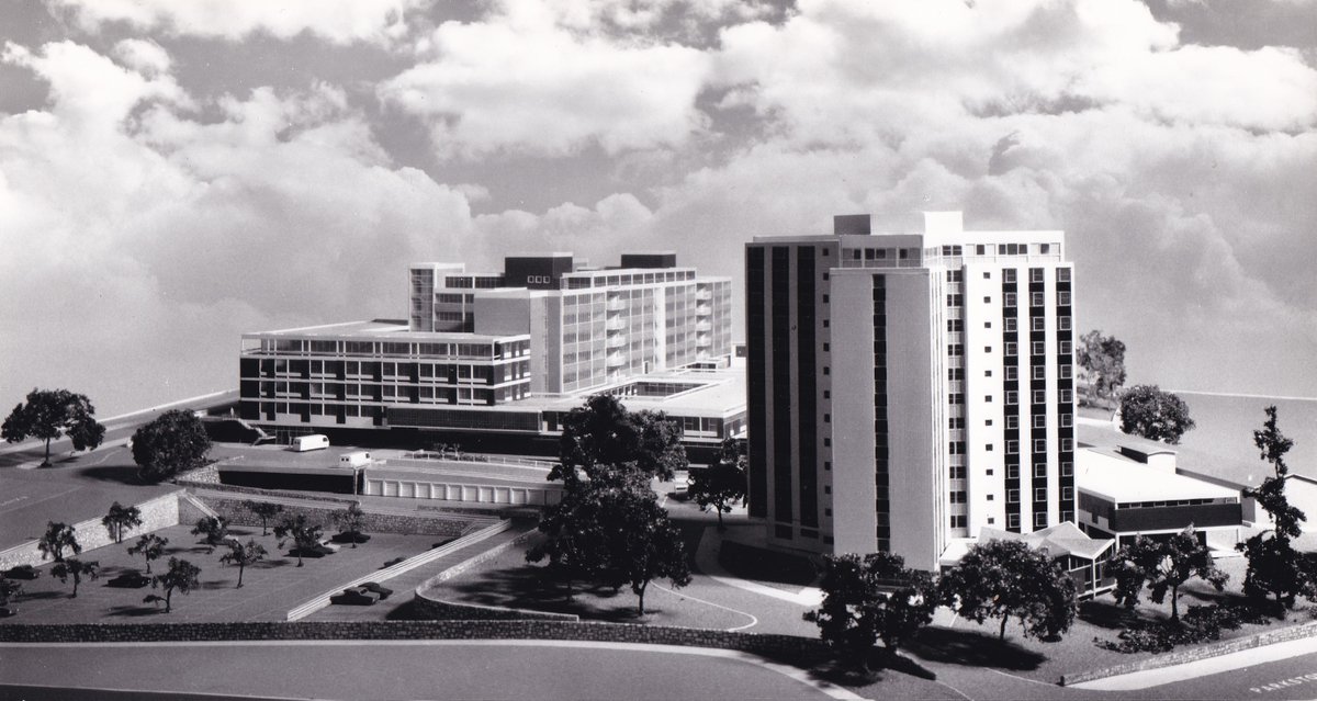 davidjohnlund's tweet image. From chapter 5 of my book Model Britain: The Architectural Models of 20th Century Dreams is this lovely model of Poole Hospital, made by Thorp in 1964 for the Wessex Regional Health Authority.