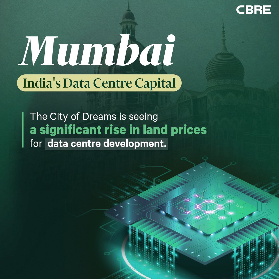 From record-breaking land bids to multi-megawatt campus announcements, Mumbai continues to lead India’s data centre growth story. The city has seen the sharpest rise in land prices for data centre development, with hyperscalers and digital infra giants actively securing 8–10 acre