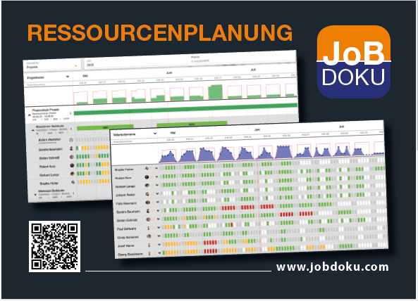 JobDoku's tweet photo. 📊 Ressourcenplanung leicht gemacht – mit JobDoku! 🚀
Behalten Sie jederzeit den Überblick über Ihre Mitarbeiter, freie Kapazitäten und Projekte – einfach, schnell und effizient!
Für klare Entscheidungen, bessere Planung und mehr Überblick in Ihrem Unternehmen. ✨
➡️ Jetzt entdecken: https://t.co/HHsn2UBSUm

#EffizientPlanen #JobDokuPower #ressourcenplanung #planendigital