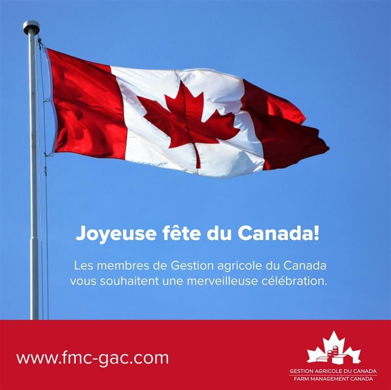 FMC_GAC's tweet image. Gestion agricole du Canada vous souhaite une joyeuse fête du Canada!
#agriculturecanadienne #fêteducanada