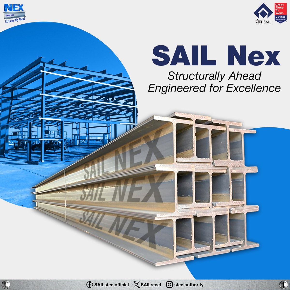 Steel Authority of India Limited (SAIL) (@sailsteel) on Twitter photo Precision, strength and reliability that redefine modern construction standards.
Trusted by engineers, preferred for landmark projects across India.
<a href="/narendramodi/">Narendra Modi</a> <a href="/PMOIndia/">PMO India</a> <a href="/SteelMinIndia/">Ministry of Steel</a> <a href="/hd_kumaraswamy/">ಹೆಚ್.ಡಿ.ಕುಮಾರಸ್ವಾಮಿ | H.D.Kumaraswamy</a> <a href="/BjpVarma/">Bhupathiraju Srinivasa Varma</a> <a href="/mygovindia/">MyGovIndia</a> <a href="/PIB_India/">PIB India</a>
#SAIL #SteelAuthorityofIndiaLimited Precision, strength and reliability that redefine modern construction standards.
Trusted by engineers, preferred for landmark projects across India.
<a href="/narendramodi/">Narendra Modi</a> <a href="/PMOIndia/">PMO India</a> <a href="/SteelMinIndia/">Ministry of Steel</a> <a href="/hd_kumaraswamy/">ಹೆಚ್.ಡಿ.ಕುಮಾರಸ್ವಾಮಿ | H.D.Kumaraswamy</a> <a href="/BjpVarma/">Bhupathiraju Srinivasa Varma</a> <a href="/mygovindia/">MyGovIndia</a> <a href="/PIB_India/">PIB India</a>
#SAIL #SteelAuthorityofIndiaLimited