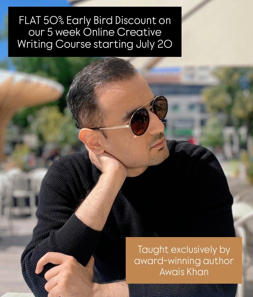 Awais Khan (@awaiskhanauthor) on Twitter photo Once again, I'm offering my popular 5 week Online Creative Writing Course, but this time with a FLAT 50% DISCOUNT!
Open to the World 🌎
Starts July 20th LIVE via Zoom
To Register, DM me or <a href="/TheWritingInst/">The Writing Institute</a> Once again, I'm offering my popular 5 week Online Creative Writing Course, but this time with a FLAT 50% DISCOUNT!
Open to the World 🌎
Starts July 20th LIVE via Zoom
To Register, DM me or <a href="/TheWritingInst/">The Writing Institute</a>