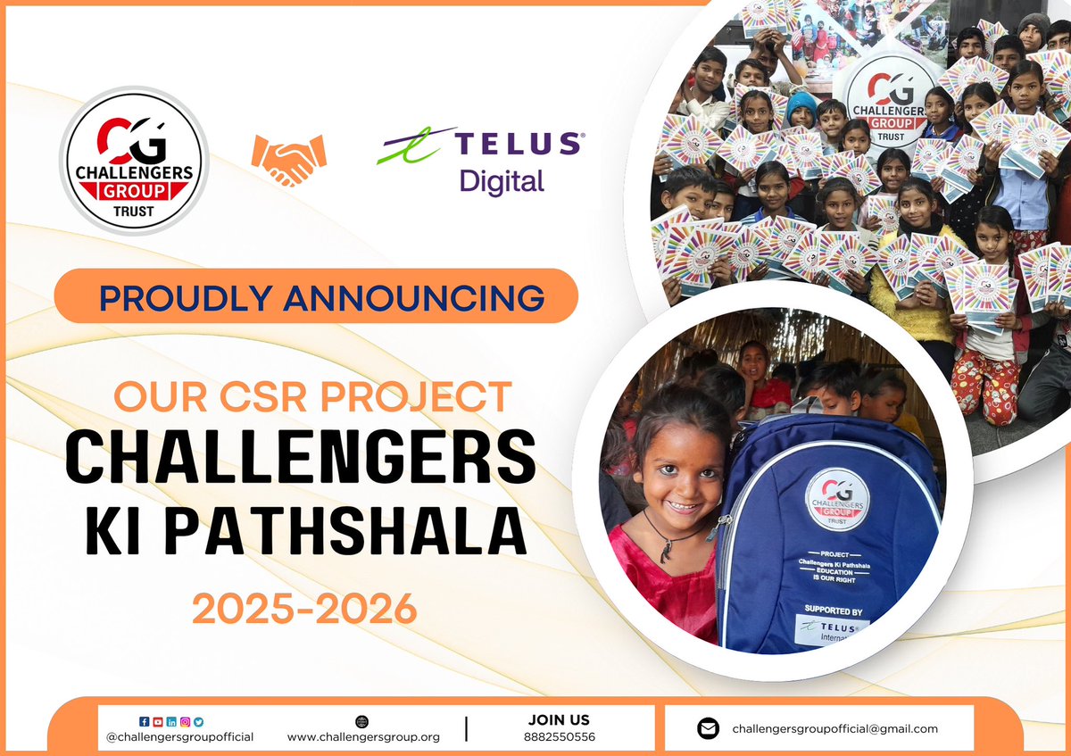 challengersgut's tweet image. Guess what? We’re back with @TELUS for another round of impact and inspiration!
Let’s gear up to bring more smiles, more opportunities, and more hope.
#CSRGoals #TogetherForChange #TelusXChallengers #ImpactJourney #SocialGood #Team Challengers Group