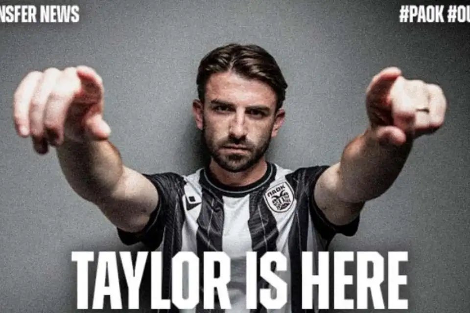 HellasFooty's tweet photo. โ
๏ธ PAOK has officially announced the signing of Greg Taylor on a free transfer from Celtic ๐ด๓ ง๓ ข๓ ณ๓ ฃ๓ ด๓ ฟโ๏ธ๐ฆ
#PAOK #GregTaylor #SLGR https://t.co/lWmslGfx9B