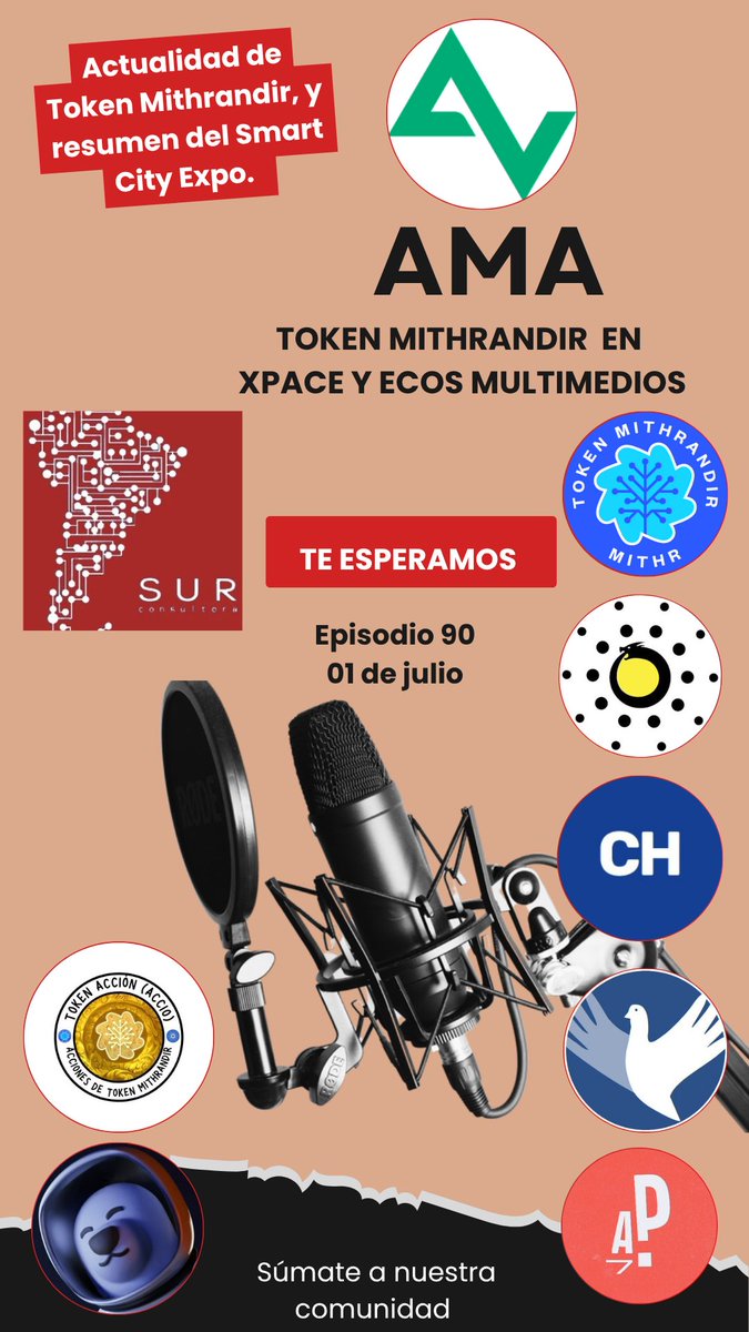 Ulises Barreiro (@ulisesbarreiro1) on Twitter photo Un nuevo AMA del programa Token Mithrandir.
Por Xpace y luego sale por Ecos Radio, desde la ciudad de Trelew, provincia de Chubut, Argentina, para toda la comunidad de habla Hispana de Token Mithrandir.
#mithr #cardano #CardanoGirls <a href="/Tokenmithr/">Project Token Mithrandir</a> <a href="/azbit_news/">azbit.news</a> <a href="/CardanoSolar/">ADA Solar</a> Un nuevo AMA del programa Token Mithrandir.
Por Xpace y luego sale por Ecos Radio, desde la ciudad de Trelew, provincia de Chubut, Argentina, para toda la comunidad de habla Hispana de Token Mithrandir.
#mithr #cardano #CardanoGirls <a href="/Tokenmithr/">Project Token Mithrandir</a> <a href="/azbit_news/">azbit.news</a> <a href="/CardanoSolar/">ADA Solar</a>