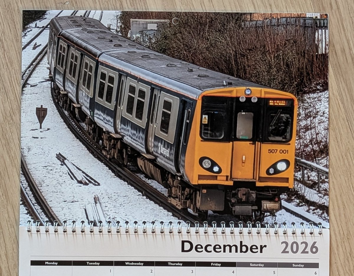 DOTS (Down On The Stour) (@downonthestour) on Twitter photo Received my 2026 507 Preservation Society Calendar. Much thanks to the <a href="/class_507/">Class 507 Preservation</a> Preservation group. ๐
Nice Shot for December ๐ Get picking it up folks to see excellent snaps off 001 ๐คฉ
#class507 #PEP #merseyrail #hellfire #trainphotography #railphotography Received my 2026 507 Preservation Society Calendar. Much thanks to the <a href="/class_507/">Class 507 Preservation</a> Preservation group. ๐
Nice Shot for December ๐ Get picking it up folks to see excellent snaps off 001 ๐คฉ
#class507 #PEP #merseyrail #hellfire #trainphotography #railphotography
