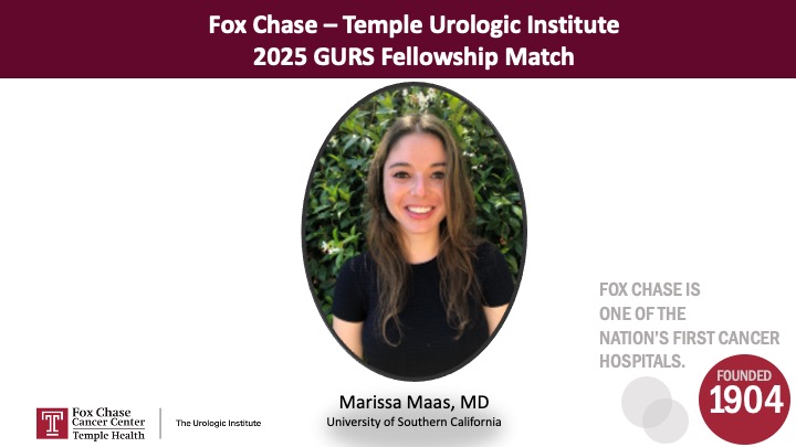 JSimhan's tweet image. Excited to welcome Marissa Maas from @USC_Urology as our next fellow in the Fox Chase-Temple Urologic Institute @SocietyGURS Fellowship!
She’s joining a growing team — @jcohn35, @LauraMDouglass, @SamuelJIvan, and me.
No doubt she’s going to do big things @templeurology