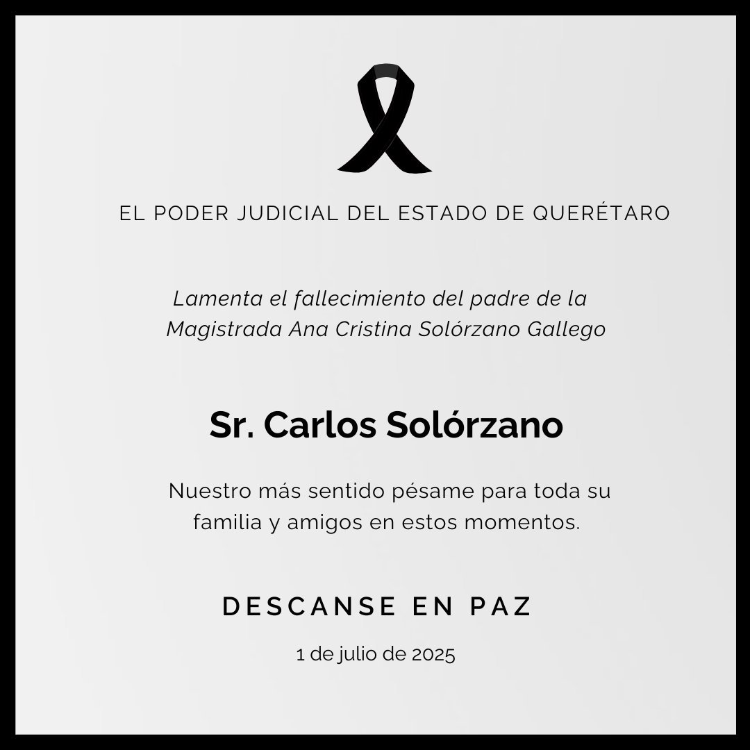 Nuestro más sentido pésame. #QEPD