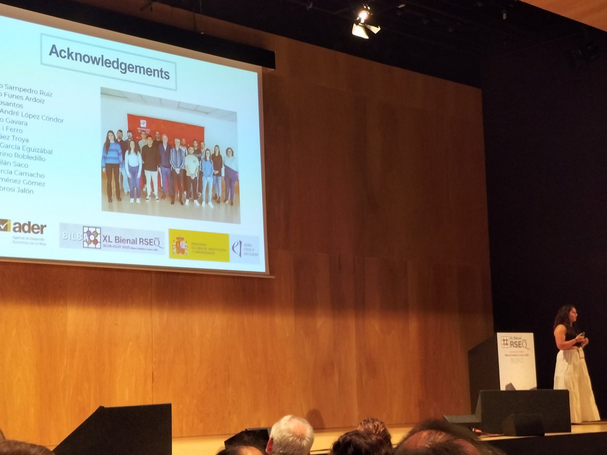 Diego Sampedro (@diego__sampedro) on Twitter photo Nice presentation from <a href="/beatriz_penin/">Beatriz Peñín</a> on our latest results on photo protection <a href="/BienalRSEQ2025/">XL Reunión Bienal de la RSEQ - Bilbao, 2025</a>
<a href="/unirioja/">Universidad de La Rioja</a> Nice presentation from <a href="/beatriz_penin/">Beatriz Peñín</a> on our latest results on photo protection <a href="/BienalRSEQ2025/">XL Reunión Bienal de la RSEQ - Bilbao, 2025</a>
<a href="/unirioja/">Universidad de La Rioja</a>