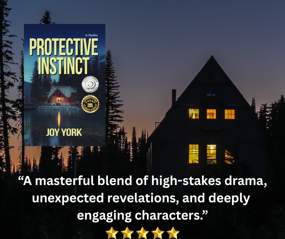 ⭐️ ⭐️⭐️⭐️⭐️ Review: “Author Joy York has given us a brilliantly plotted, white-knuckled thriller with equal measures of non-stop action, twisted family histories, shocking revelations, and two improbable heroes who take turns saving each other’s lives.”

#thriller