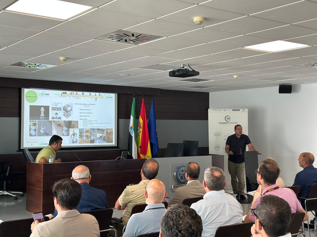RoboLab (@robolab_uex) on Twitter photo Participamos hoy en las Jornadas OPORTUNIDADES DE I+D DE INTERÉS PARA SEGURIDAD Y DEFENSA organizadas por <a href="/FundecytPCTEX/">FUNDECYT-PCTEX</a> <a href="/EPCC_Unex/">Escuela Politécnica CC</a> @infoUex Participamos hoy en las Jornadas OPORTUNIDADES DE I+D DE INTERÉS PARA SEGURIDAD Y DEFENSA organizadas por <a href="/FundecytPCTEX/">FUNDECYT-PCTEX</a> <a href="/EPCC_Unex/">Escuela Politécnica CC</a> @infoUex