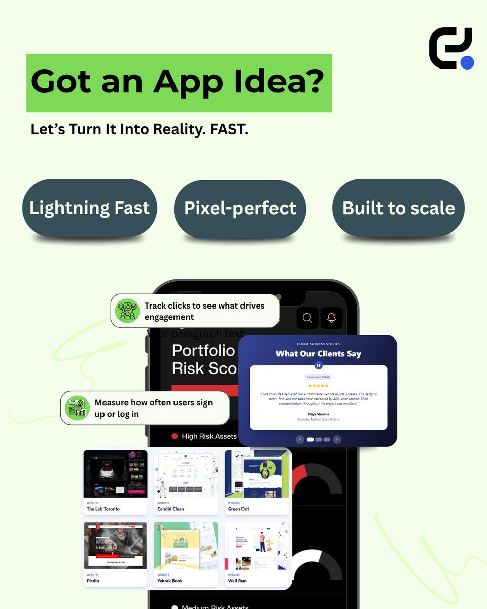codeyouridea_'s tweet image. Got an app idea sitting in your notes?
We turn wild ideas into polished, powerful products.
Our team of expert developers, designers, and strategists can help you launch faster than you think.