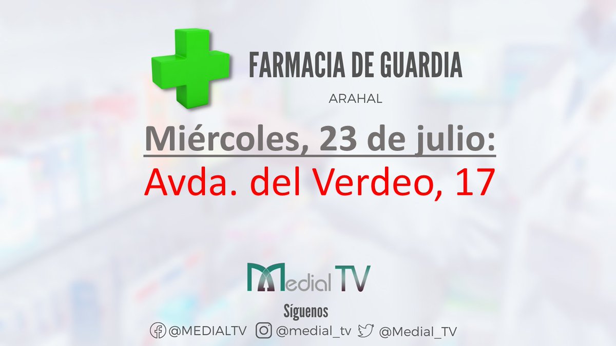 Farmacias de guardia para este miércoles 23 de julio de 2025