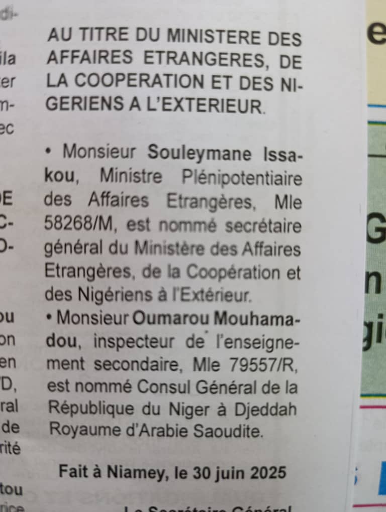 عمر الأنصاري  🇳🇪 OUMAR MOCTAR (@o_m_m_alansary) on Twitter photo #النيجر🇳🇪 #السعودية🇸🇦
#الدبلوماسية
نتقدم بأسمى التهاني والتبريكات إلى أ. محمد عمر حافظ، الذي كان رفيقنا بمفوضية الحج والعمرة سابقا
بمناسبة تعيينه قنصلًا عامًا للنيجر في جدة
نسأل الله له التوفيق والسداد في خدمة الوطن والمواطنين، وتعزيز أواصر التعاون الثنائي بين البلدين
#NIGER #KSA #النيجر🇳🇪 #السعودية🇸🇦
#الدبلوماسية
نتقدم بأسمى التهاني والتبريكات إلى أ. محمد عمر حافظ، الذي كان رفيقنا بمفوضية الحج والعمرة سابقا
بمناسبة تعيينه قنصلًا عامًا للنيجر في جدة
نسأل الله له التوفيق والسداد في خدمة الوطن والمواطنين، وتعزيز أواصر التعاون الثنائي بين البلدين
#NIGER #KSA