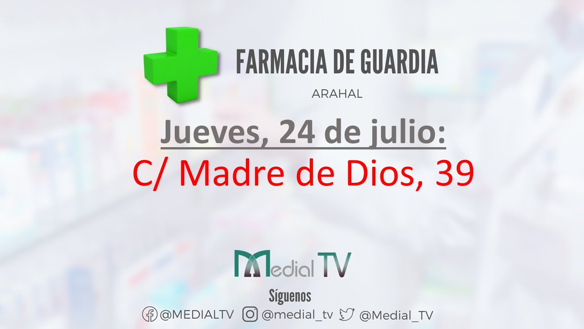 Farmacias de guardia para este jueves 24 de julio de 2025
