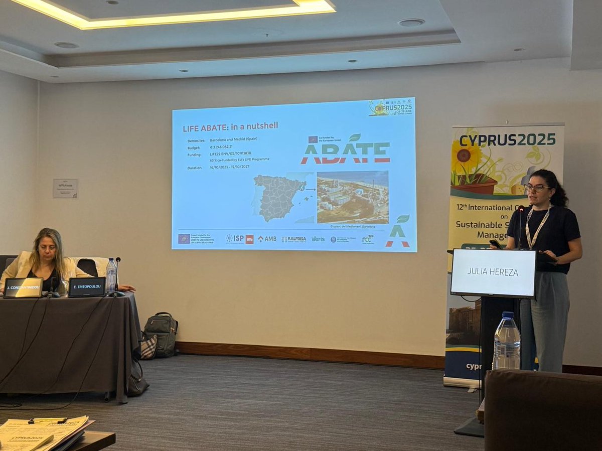 ✈️We travelled to Cyprus!

We presented our work on #odour control &amp; emission reduction at the 12th International Conference on Sustainable Solid #Waste Management.

#LIFEABATE #SolidWaste2025 #research #innovation #AirQuality