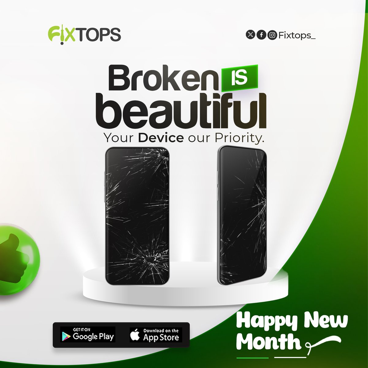 FixtopsMobile's tweet image. Happy July! Broken is beautiful because it means we&apos;re fixing it! 💻 Your device, our priority.
Book now!

#DeviceFix #RepairSolutions #FixtopsNigeria #TechRepair