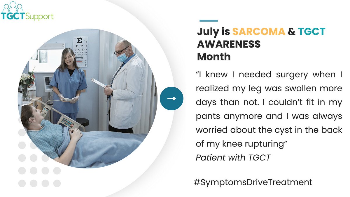 TGCTSupportorg's tweet image. We know that #SymptomsDriveTreatment in #TGCT, not scans. Patients often describe a turning point in their journey, when they knew it was impacting their quality of life and ability to perform daily activities.
Tell us when you knew it was time to treat your TGCT.