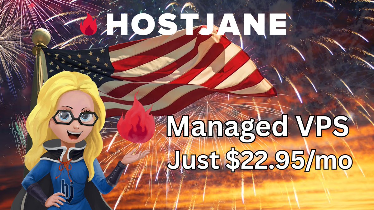 hostjane's tweet photo. July 4 🇺🇸 is almost here which means it's time for an upgrade. Cut your VPS costs by over 50% with full management, free SSL, 99.9% uptime, and 24/7 support.

➡️ https://t.co/qRaHWxqHfw

HostJane uses AWS ensuring your website gets hosted on the best technology available. https://t.co/jh2d1w5SY1