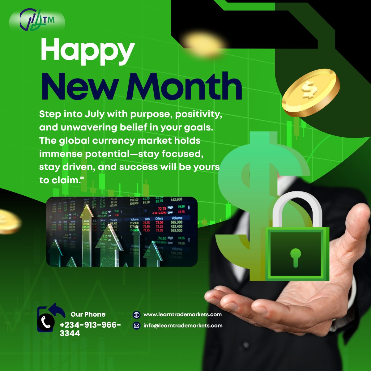 learntrade19318's tweet image. Step into July with purpose, positivity, and unwavering belief in your goals. The global currency market holds immense potential—stay focused, stay driven, and success will be yours to claim.&quot;