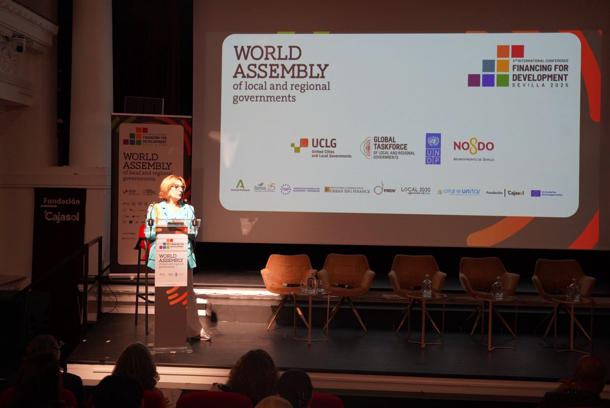 Global Taskforce (@globaltaskforce) on Twitter photo 🟡#FFD4
<a href="/UCLG_Saiz/">Emilia Saiz</a>, SG <a href="/uclg_org/">United Cities</a> opens the last panel of the World Assembly:
💬#LRGs are committed to multilateralism, because they know no actor can act alone. Multilateralism and engagement with national policy are essential to transform financial governance.
#Listen2Cities 🟡#FFD4
<a href="/UCLG_Saiz/">Emilia Saiz</a>, SG <a href="/uclg_org/">United Cities</a> opens the last panel of the World Assembly:
💬#LRGs are committed to multilateralism, because they know no actor can act alone. Multilateralism and engagement with national policy are essential to transform financial governance.
#Listen2Cities