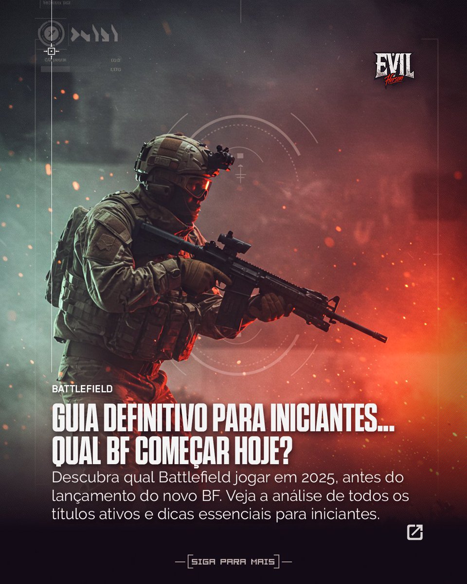 evilherson's tweet photo. Um guia para iniciantes na franquia Battlefield em 2025. Ele analisa os principais títulos da série (Battlefield 1, 4, 5 e 2042), avaliando seus pontos fortes e fracos para novos jogadores. @privitalino
#Battlefield2025 #FPSGuide #GamingTips
https://t.co/eWID3TU6pr https://t.co/GMTIgZXWMK