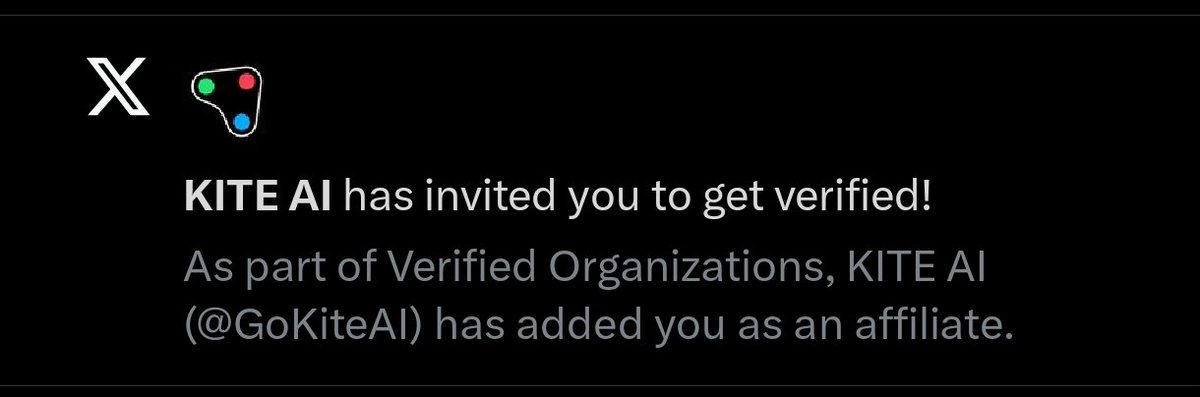 OMG, I just got a <a href="/GoKiteAI/">KITE AI</a> affiliate badge!! 🪁

I’m overwhelmed with joy…🥹💙

Writing about my favorite AI project finally paid off.

Huge thanks to <a href="/GoKiteAI/">KITE AI</a> for the opportunity 🙏

And special shoutout to <a href="/0xLaughing/">Laughing🪁</a>, I appreciate you big time Sir!

Time to double down and