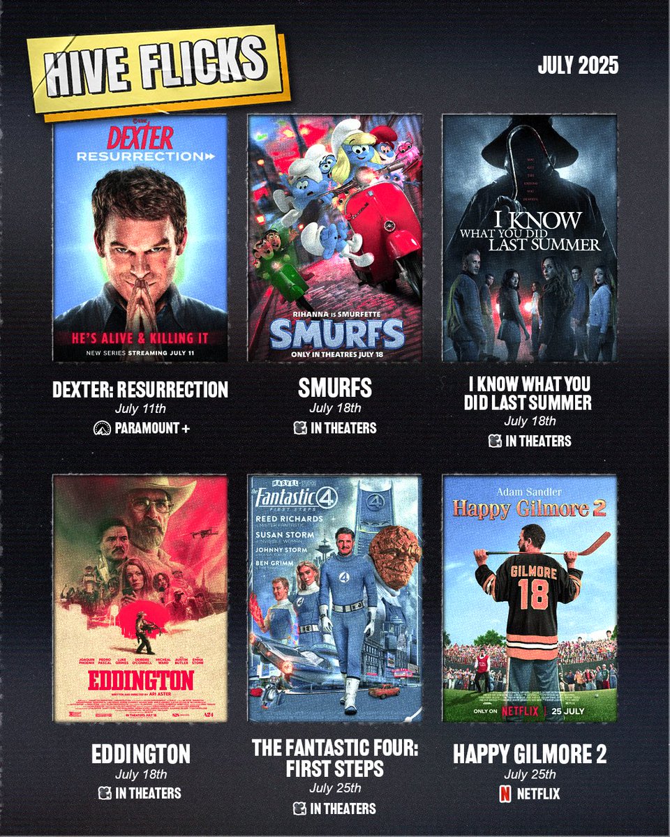 thepophive's tweet image. Here are the new movies and shows coming this month!🍿🎬 Are you planning on seeing any of these?🤔